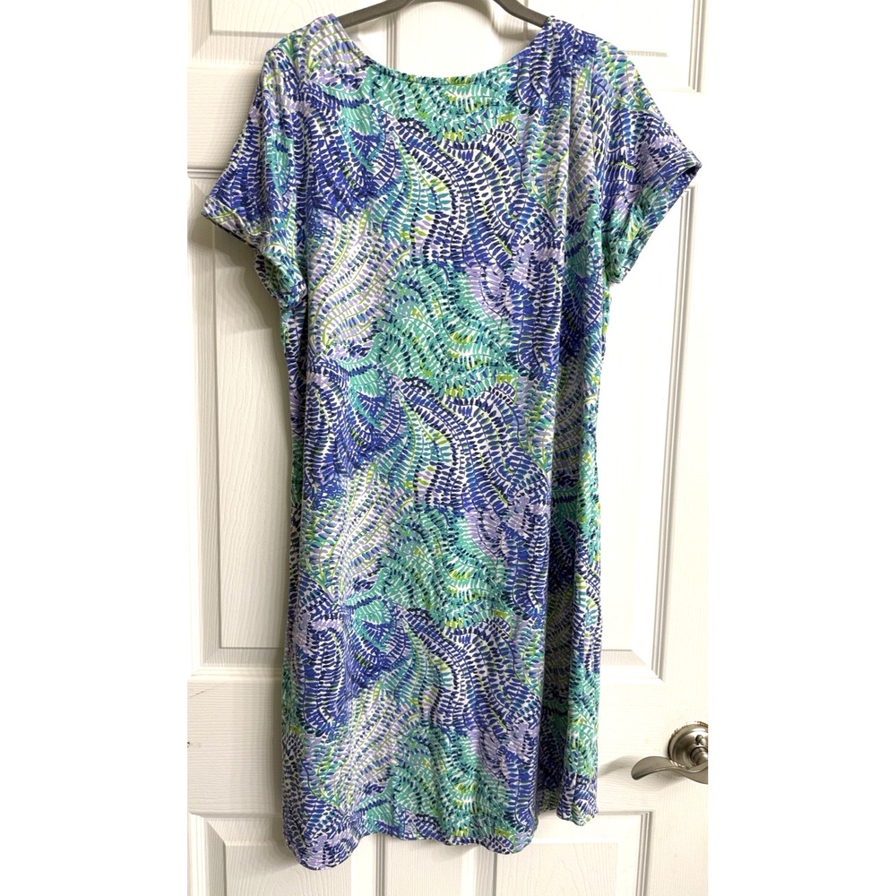 Lilly Pulitzer Tammy short dress size XL blue green gray - Picture 3 of 5